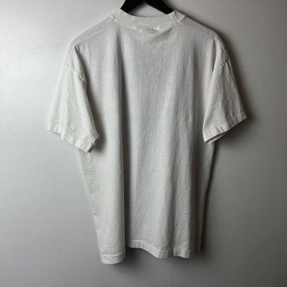 Vintage 90s Bird House Painted T Shirt Adult White XL Extra Large Single Stitch - Picture 10 of 13